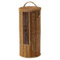Handwoven Bamboo Storage Basket - Decorative Hamper for Bathroom & Living Room