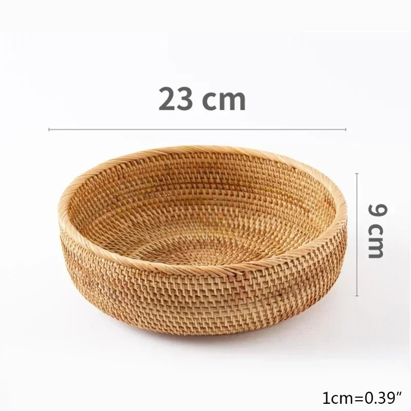 Handwoven Rattan Wicker Basket