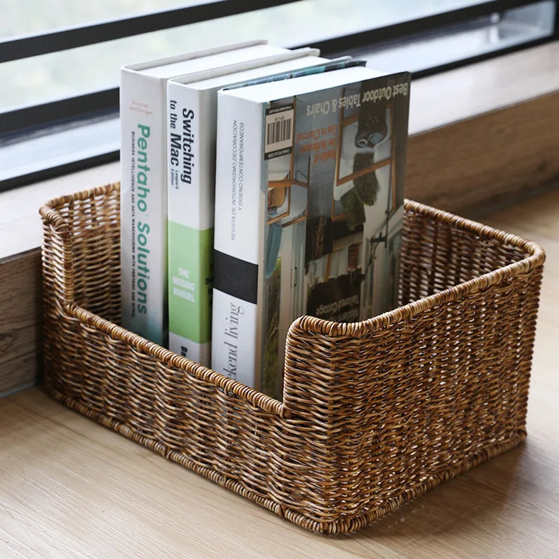 Rattan Drawer Basket for Office Storage