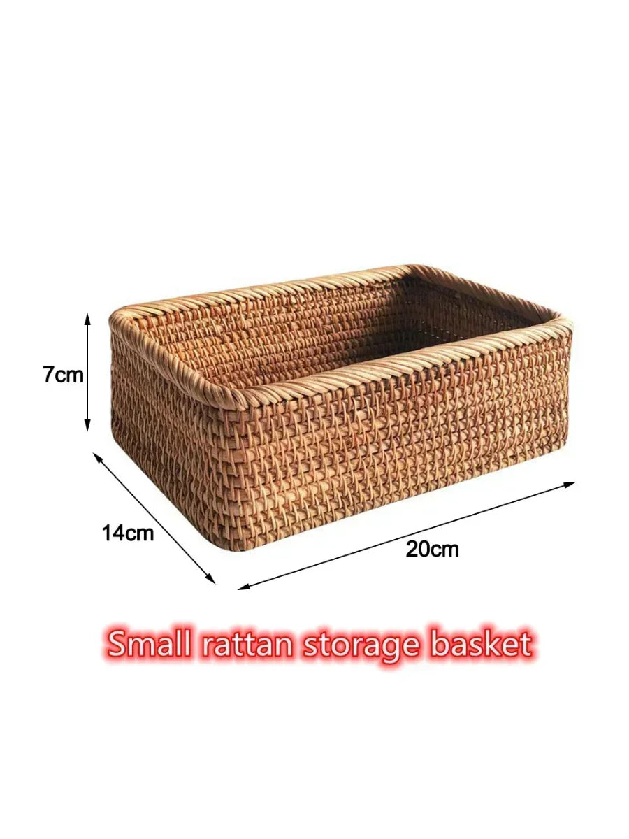 Handwoven Rattan Wicker Basket