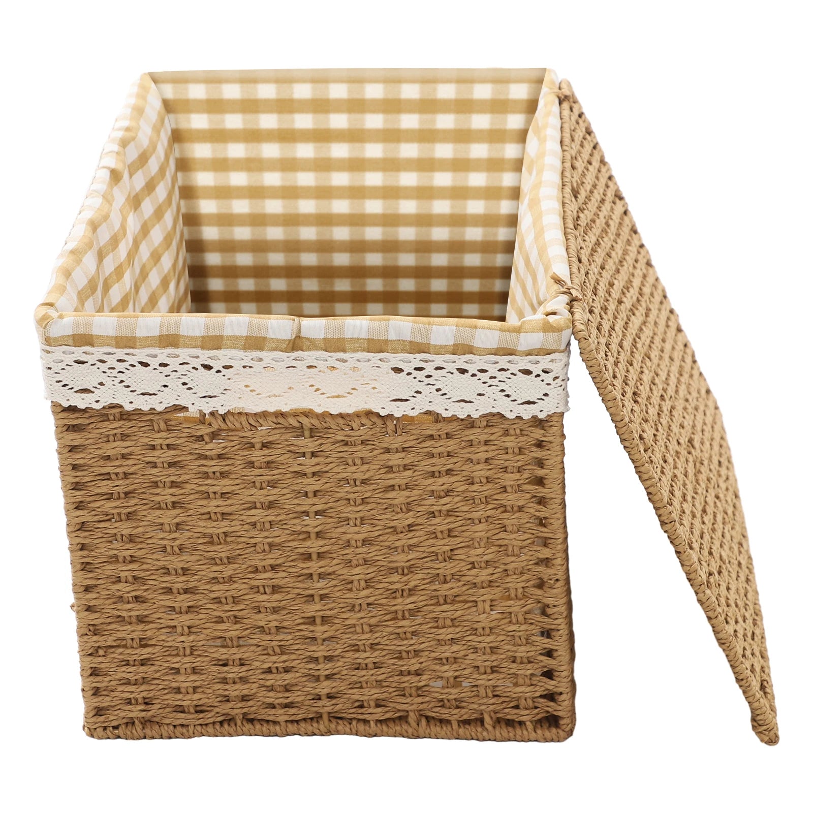 4 Woven Storage Baskets - Retro Country Style